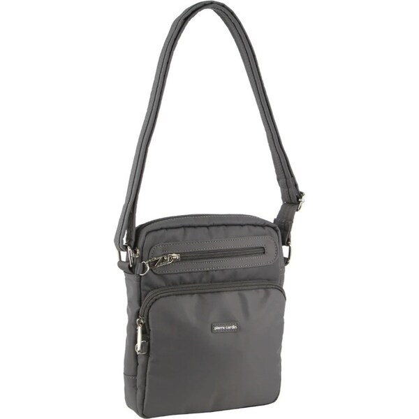 Pierre Cardin Anti-Theft Cross Body Bag RFID Blocking Slash Proof- Grey