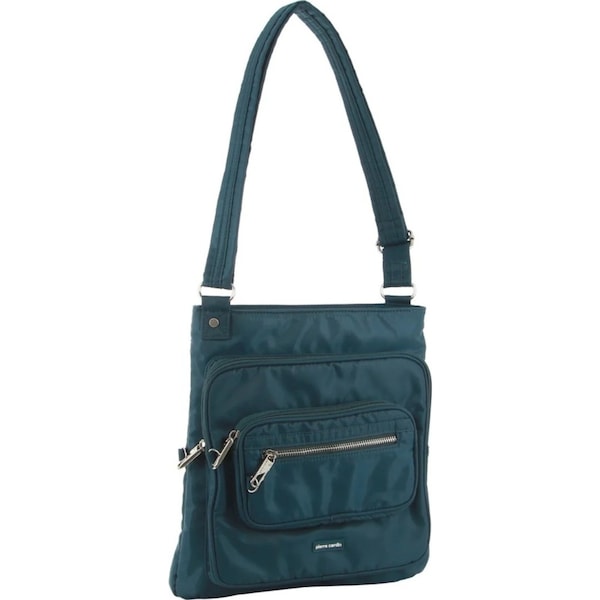 Pierre Cardin Anti-Theft Cross Body Bag Slash Proof RFID Blocking - Teal