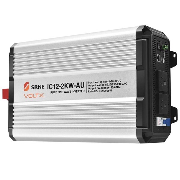 VoltX 12V 2KW Pure Sine Wave Inverter 3 Year Warranty Off Grid RV