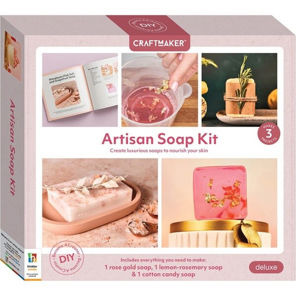 Craft Maker Artisan 32-Page Book Make Your Own DIY Bar Soap Kit w/ Shape Mould