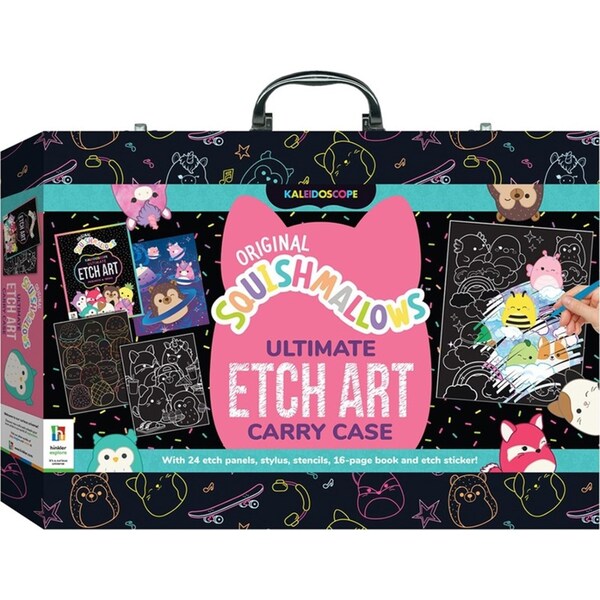 Kaleidoscope Etch Art Creations Squishmallows Carry Case Activity Craft Kit