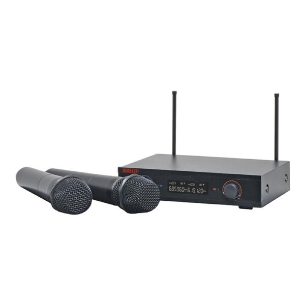 UHF Wireless Microphone System 2 Ch With Two Handheld Mics