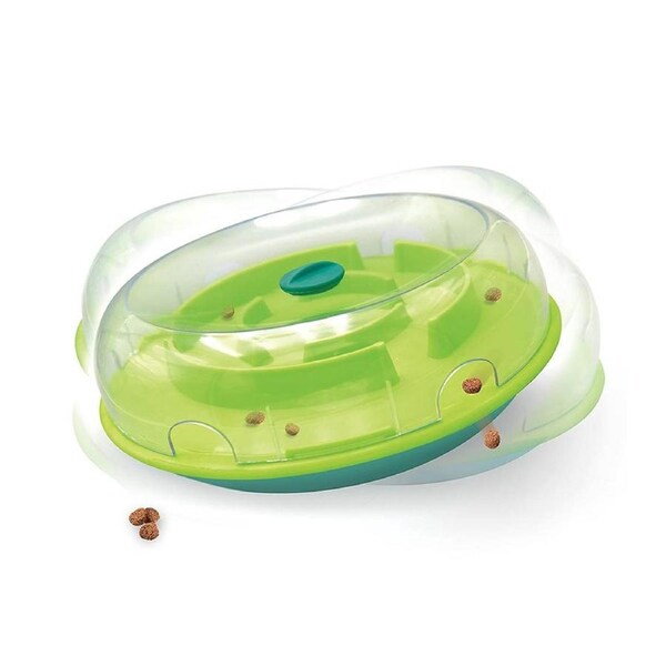 Wobble Bowl Food & Treat Dispensing Dog Toy (Green)