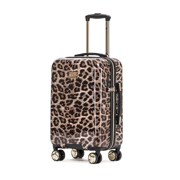 Tosca Leopard Print 20" Cabin Trolley Travel Luggage Suitcase 50x34x23cm