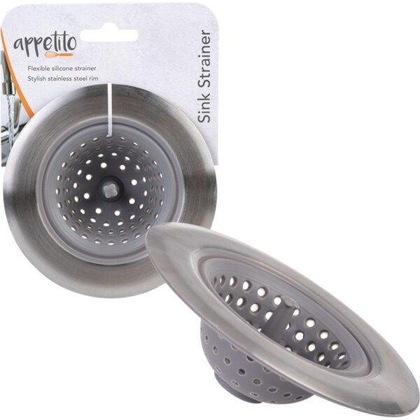 Appetito Stainless Steel & Silicone Sink Strainer