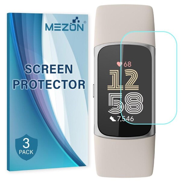 [3 Pack] Fitbit Charge 6 Ultra Clear Screen Protector TPU Film for Fitness Tracker by MEZON – High Protection, Shock Absorption (Charge 6, Clear) – FREE EXPRESS