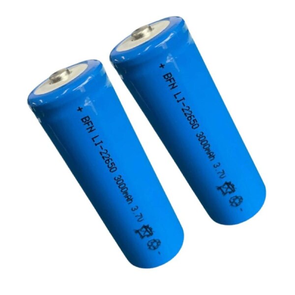 [2 Pack] 22650 3.7V 3000mAh Li-Ion Rechargeable Battery