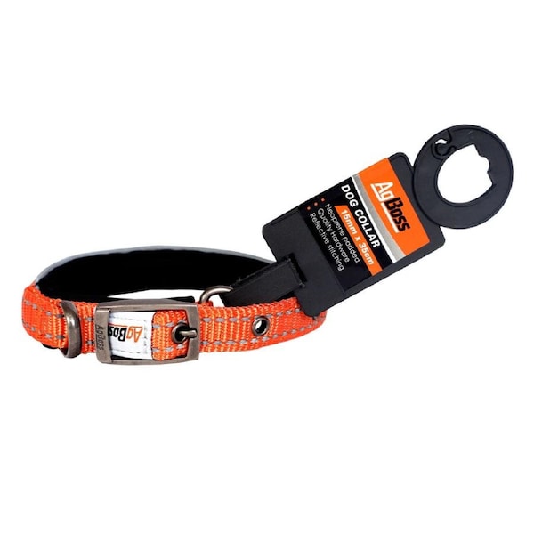 AgBoss 15mm x 35cm Dog Collar - Orange - 500880