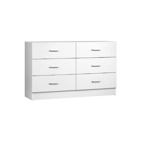 ISABELLA 6 Chest of Drawers Tallboy Dresser Table Lowboy Storage Cabinet White