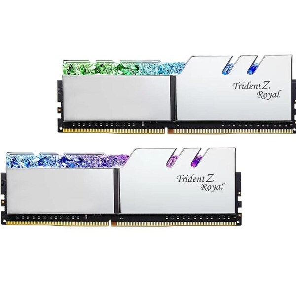 G.SKILL F4-3600C18D-16GTRS 16GB (2 x 8GB)/ PC4-28800 / DDR4 3600 Mhz/ Timings 18-22-22-42/ Voltage 1.35V/ TZ Royal Silver