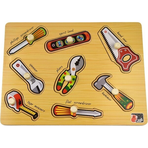 Koala Dream 2 In 1 Kids/Childrens Workshop Tools Early Learning Peg Puzzle 18m+