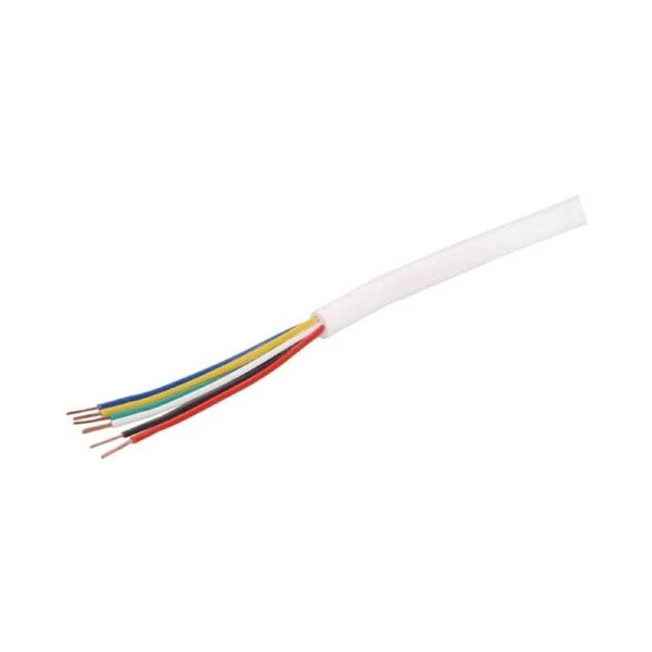 7/0.20 White 6 Core Security Cable