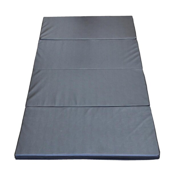 Large 240cm X 120cm X 4cm Gymnastics Folding Gym Exercise Yoga Mat - Black