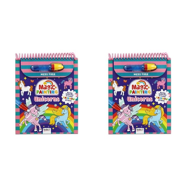 2x Inkredibles Magic Painting Unicorns Kids/Children Colouring Art Activity Book