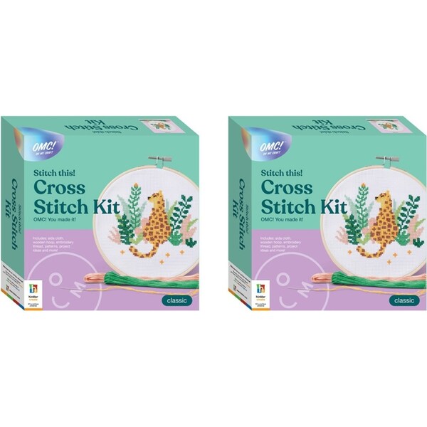 2x Bookoli OMC Stitch This Cross Stitch Crafting Activity Kit w ...