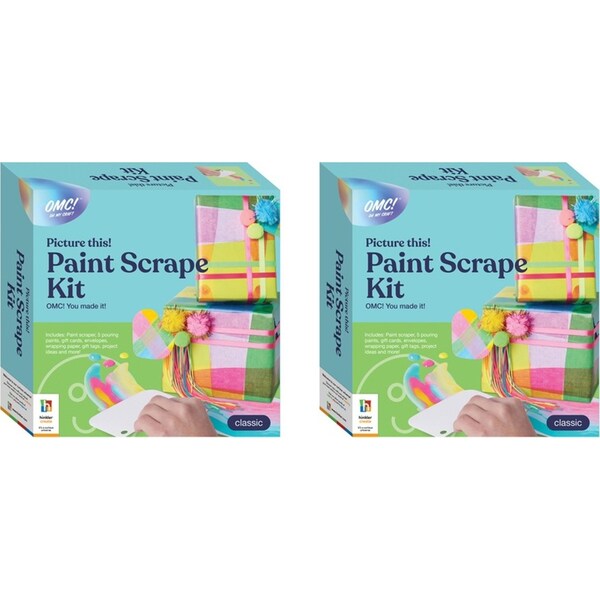2x Mindbogglers OMC Picture This Paint Scrape Kit DIY Make Your Own Craft Card