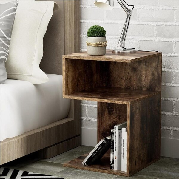 Artiss Bedside Table 2 Shelves UMENI