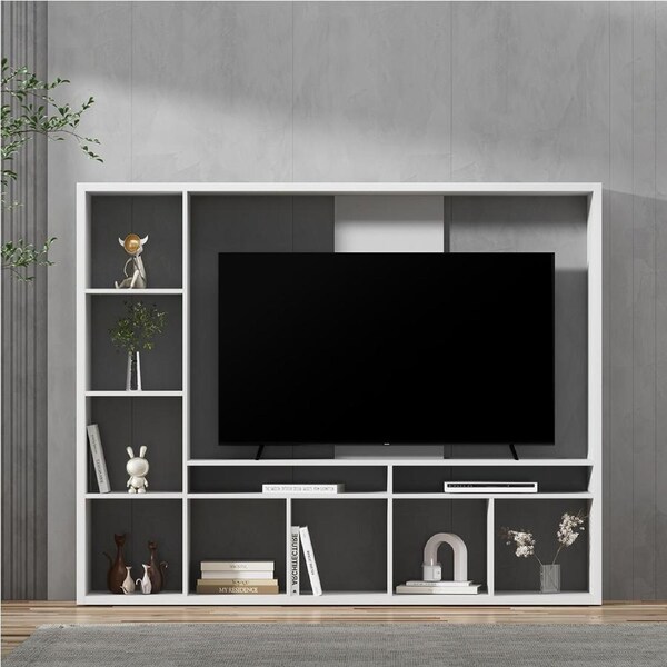 Artiss Entertainment Unit TV Cabinet Open Shelves 183cm White