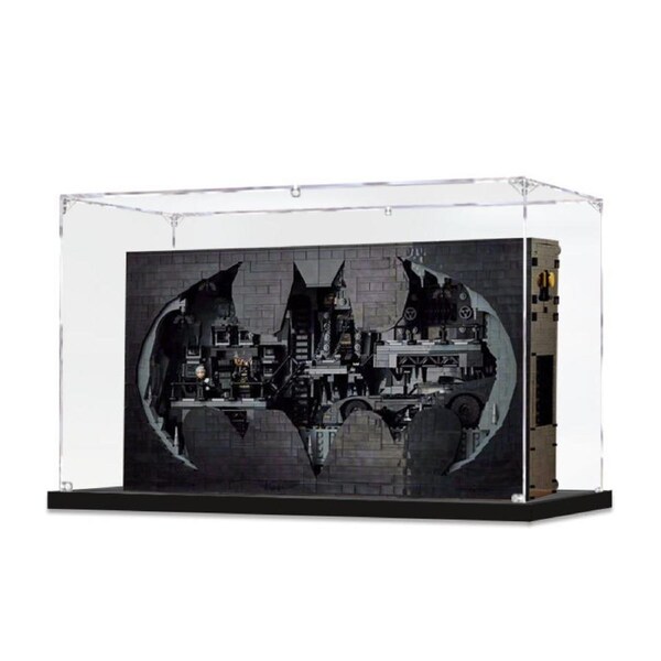 Acrylic Display Case for LEGO 76252 DC Batman Batcave Shadow Box Figure Storage Box Dust Proof Glue Free