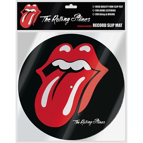 Rolling Stones Red Theme Record Player Anti-Slip Vinyl Circular Slipmat Decor