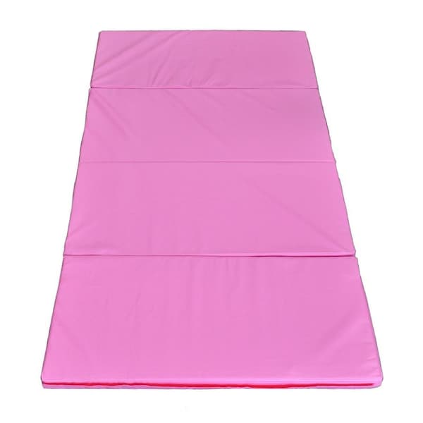 Large 240cm X 120cm X 4cm Gymnastics Folding Gym Exercise Yoga Mat - Pink