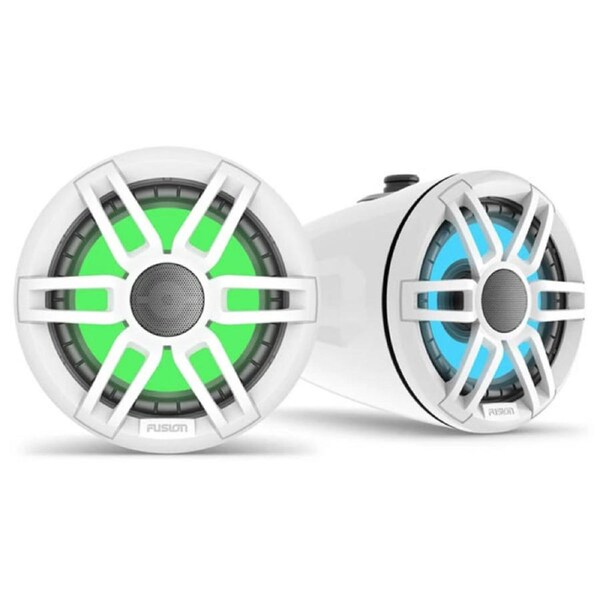 Fusion XS 6.5" 200W Wake Tower Speakers w RGB LED - White
