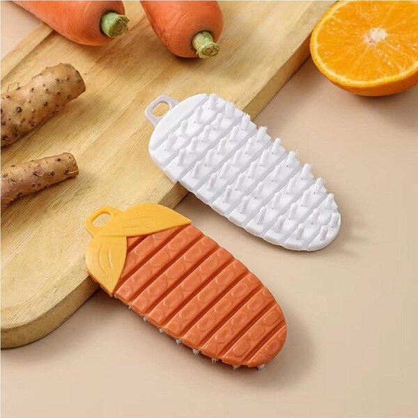 2Pcs Multifunctional Fruit Brush Home Kitchen Clean Brush Potato Removal Brush