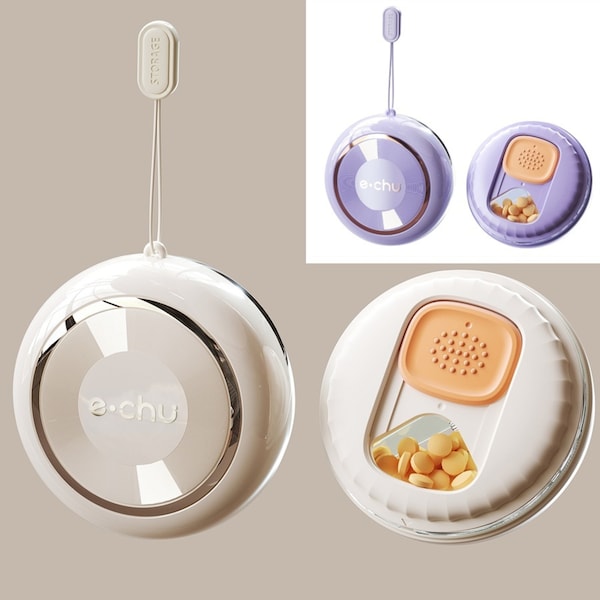 2Pcs Portable Pill Case Sealed Medicine Storage Case Travel Pill Box Organizer