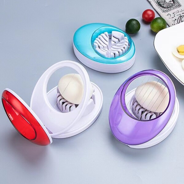 3Pcs Egg Slicer Boiled Eggs Cutter With Stainless Steel Wire Egg Cutter