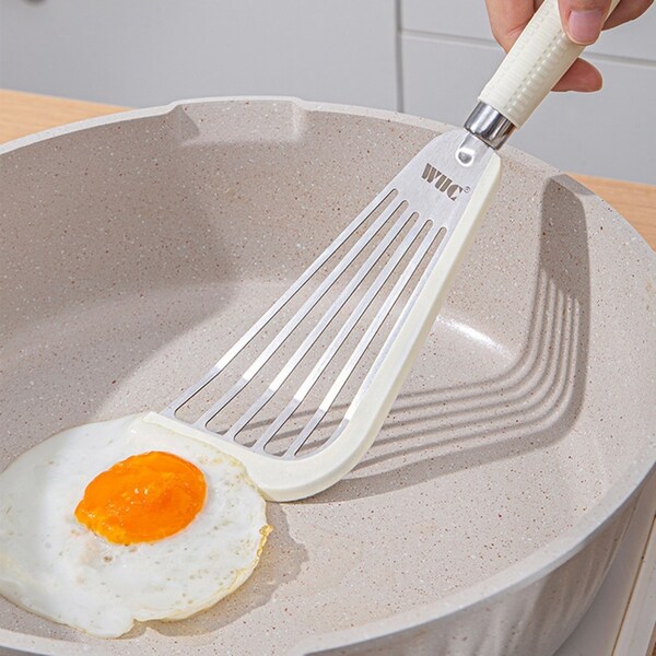 2Pcs Stainless Steel Frying Spatula Non-stick Cooking Shovel Kitchen Tool