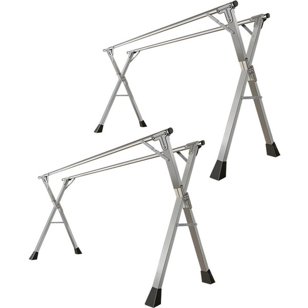 SOGA 2X 2m Portable Standing Clothes Drying Rack Foldable Space-Saving Laundry Holder Indoor Outdoor