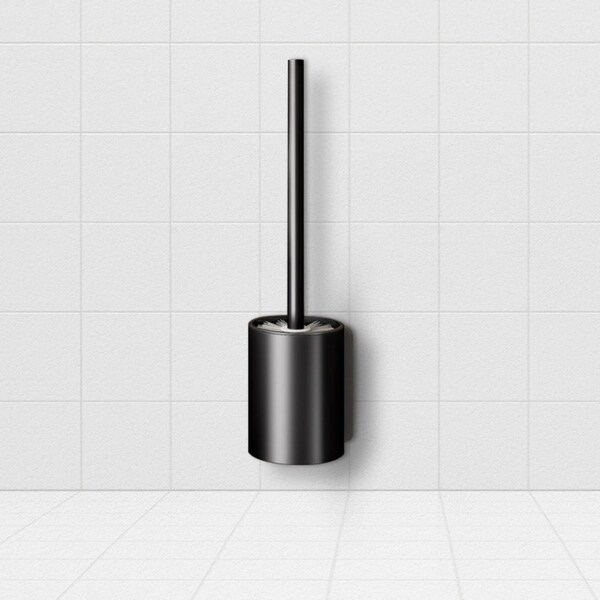 SOGA Wall-Mounted Toilet Brush with Holder Black 27cm