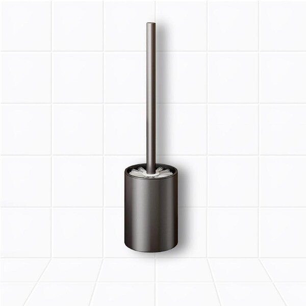 SOGA 27cm Wall-Mounted Toilet Brush –Dark Grey with Drain Holes