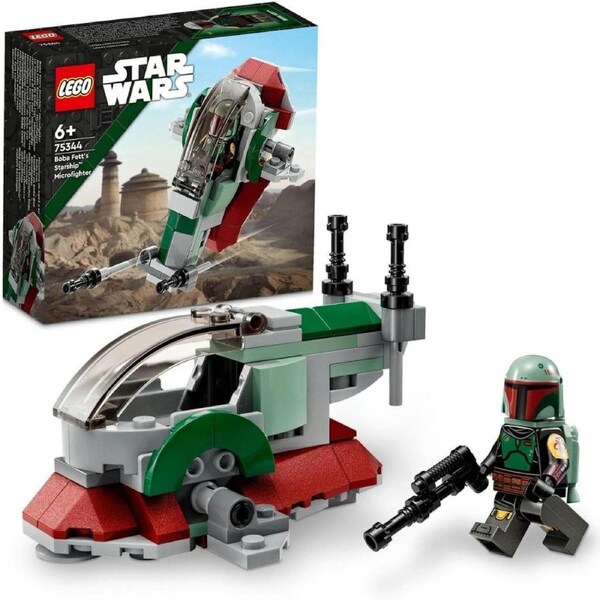 LEGO Star Wars Boba Fett's Starship Microfighter 75344 Building Toy Set; Idea for Kids Aged 6 and Over