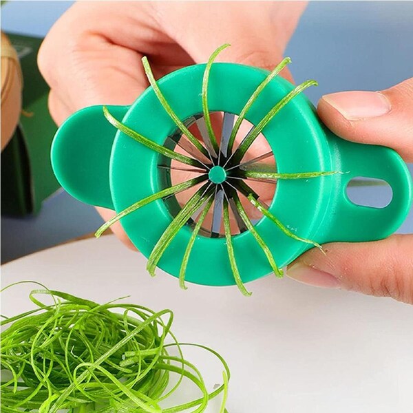 2 Pcs Spring Onion Slicer Shred Silk Knife Scallions Cutter Speedy Chopper