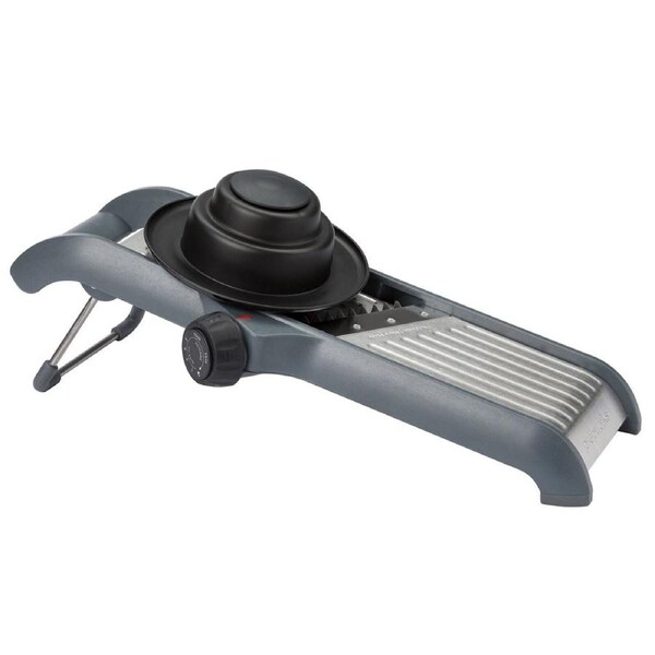 Progressive 18cm Dial & Slice Chef's Veggie Mandoline w/ 4 Thickness Slicer Grey
