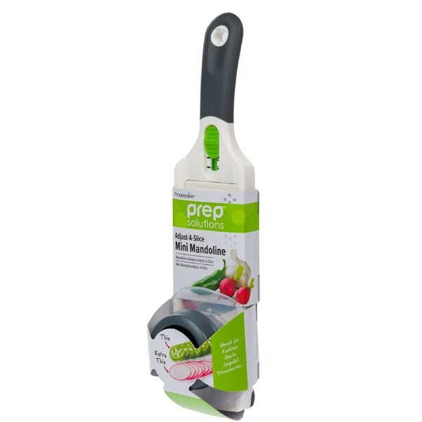 Progressive 32cm Prep Solutions Adjust-A-Slice Mini Mandoline Veggie Slicer WHT