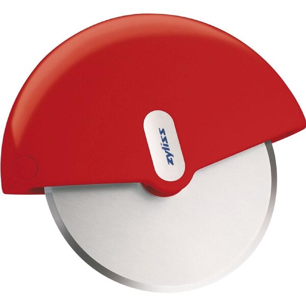 Zyliss Handle-Less Pizza Wheel Slicer Pie Cutter/Knife Blade Roller Kitchen Red