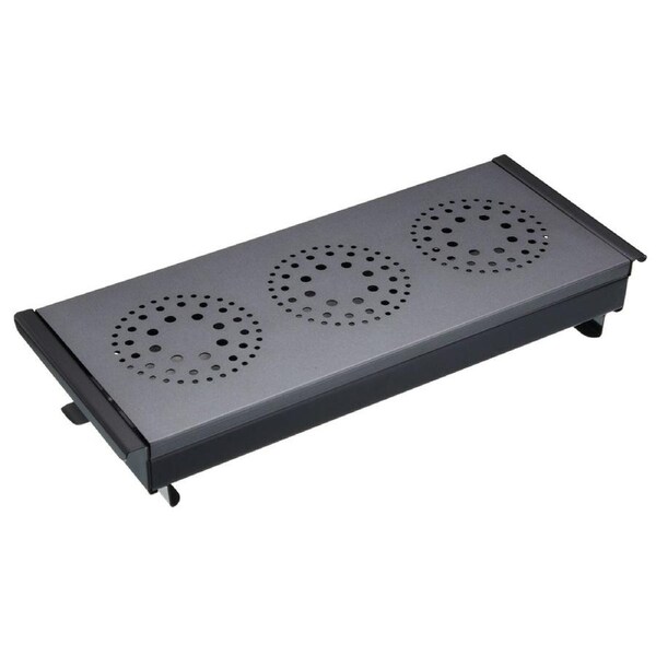 Mastercraft 43.5cm 3-Tea Light Non-Stick Carbon Steel Food Warmer Rectangle BLK