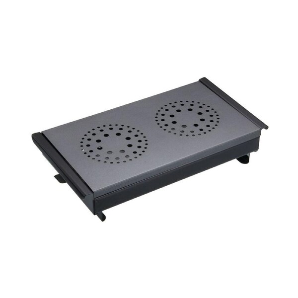 Mastercraft 33cm 2-Tea Light Non-Stick Carbon Steel Food Warmer Rectangle Black