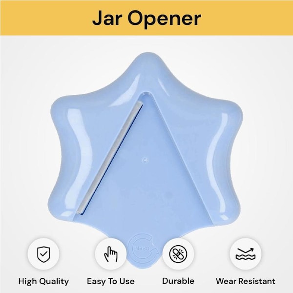 Multi-Functional Jar Opener - Blue - Easy Grip and Versatile