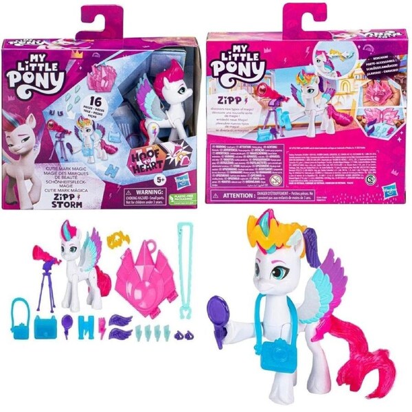 My Little Pony Zip Storm Cutie Mark Magic 3-Inch Hoof to Heart Pony Surprise Accessories