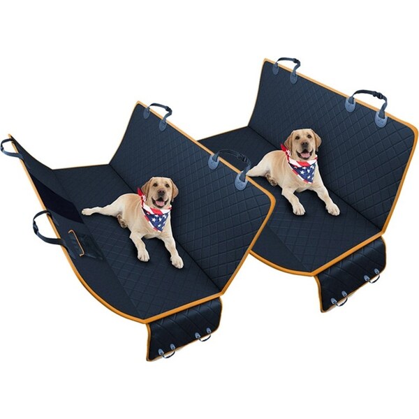 SOGA 2X Oxford Cloth Waterproof Dog Car Cover Back Seat Protector Hammock Pet Mat Black
