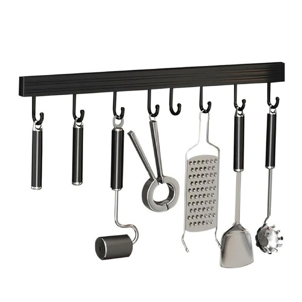 SOGA 41cm Wall Mounted Kitchen Utensil Storage Rack Space-Saving Spatula Organiser with Durable Hooks