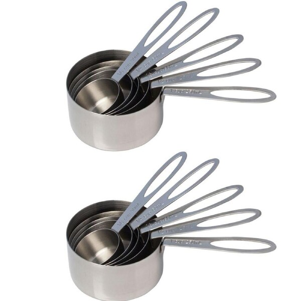 2x 5pc Cuisena Stainless Steel Measuring Cups Scoop Baking/Kitchen Utensil Set