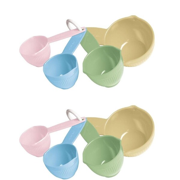 2x 4pc Cuisena Melamine Measuring Cup Spoon/Scoop Set Baking/Kitchen Utensil Set