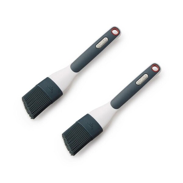 2x Zyliss Silicone Pastry Brush Kitchen Baking/Cooking Basting Utensil Charcoal