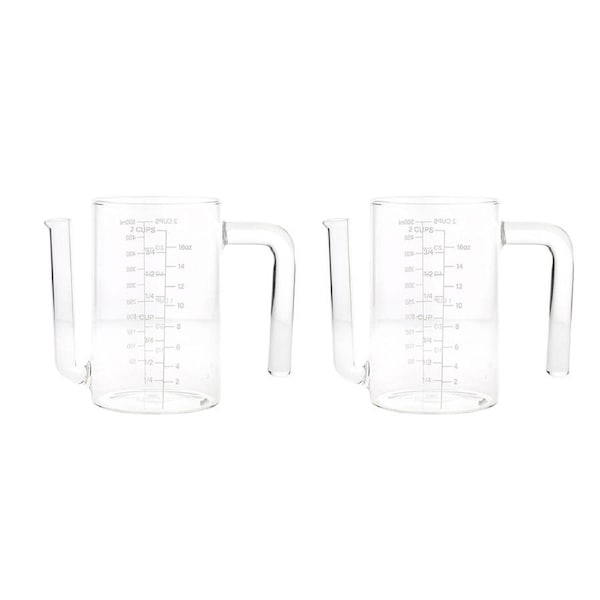 2x Mastercraft 500ml Fat/Gravy Separator Cooking/Kitchen Container Jug Jar Clear