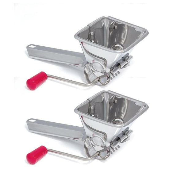 2x Cuisena Stainless Steel Herb Mill Parsley/Basil Crusher/Mincer Chopper Silver