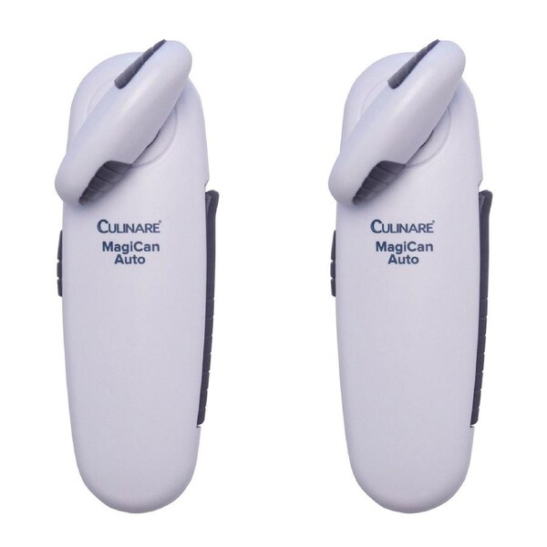 2x Culinare Magican Ergonomic Auto Stainless Steel Tin Can Opener Handheld White